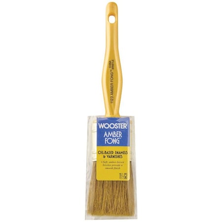 1-1/2 Flat Sash Paint Brush, Brown China Bristle Bristle, Plastic Handle